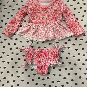 Sweet Honey Covered in Roses Swimsuit 18 months